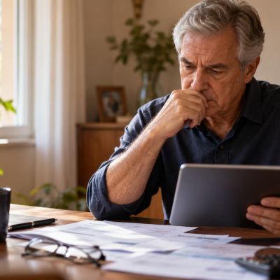 Investidor conferindo extrato após prejuízo com assessoria de investimentos
